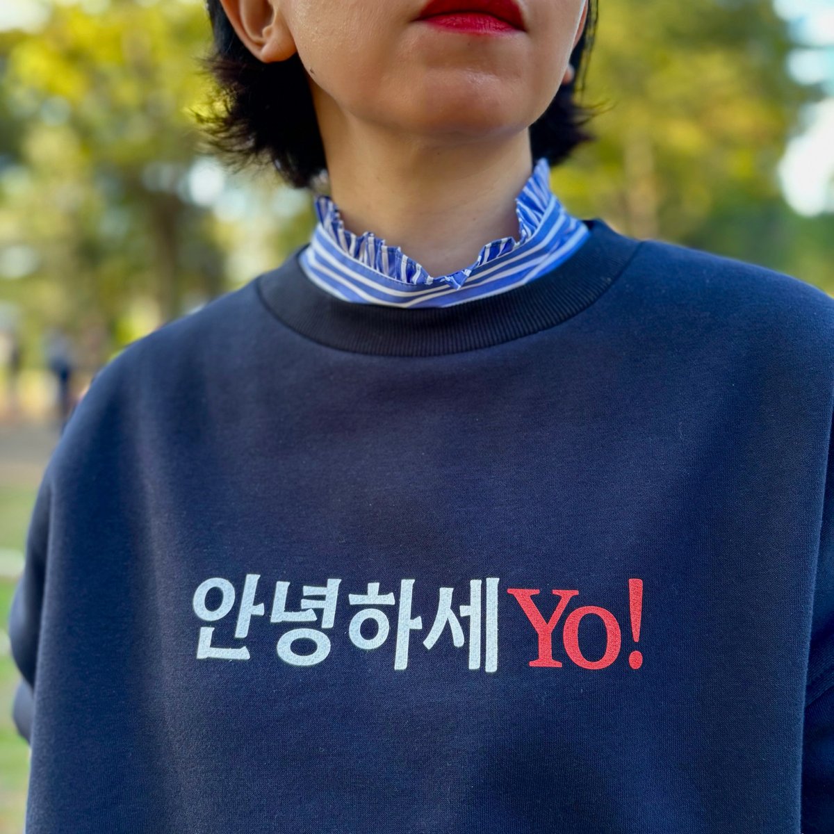 ♩美品♩ YONFA ヨンファ　パリススウェット　ネイビー ♩美品♩ YONFA ヨンファ パリススウェット ネイビー