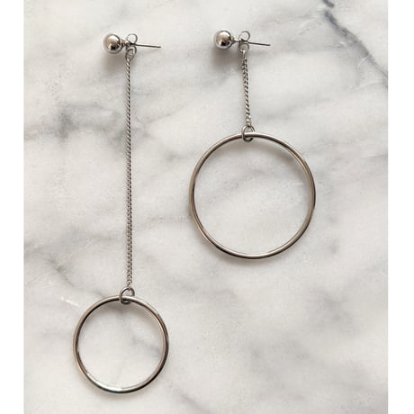 W RING SILVER ピアスセット