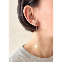 복ピアス× 福パールキャッチ　シルバー