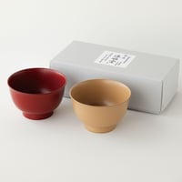 【夫婦セット】 朱と麻（小丼サイズ4.5寸）