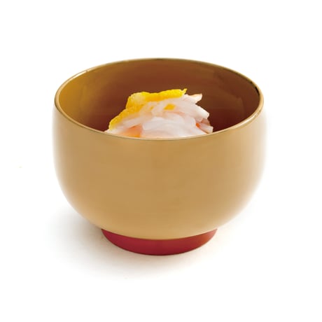 小鉢  モスグリーン×オレンジ