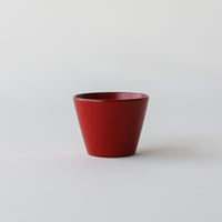 越前硬漆 水月器 朱