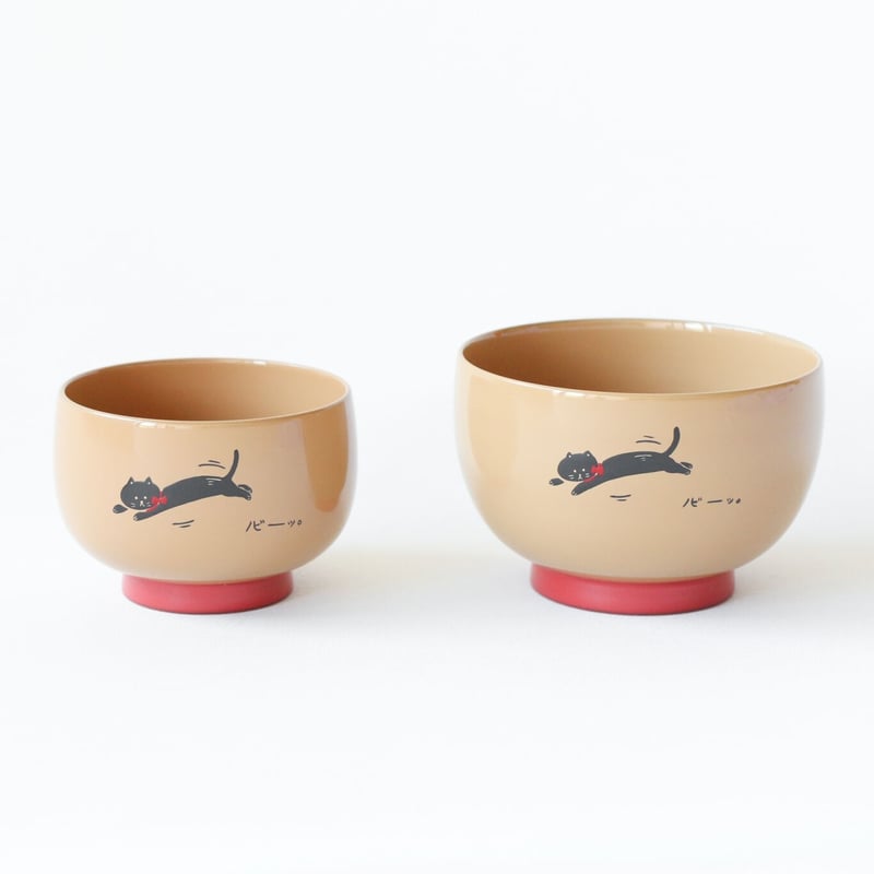のびねこ」aisomo cosomo リメイク汁椀 | 漆琳堂 オンラインストア
