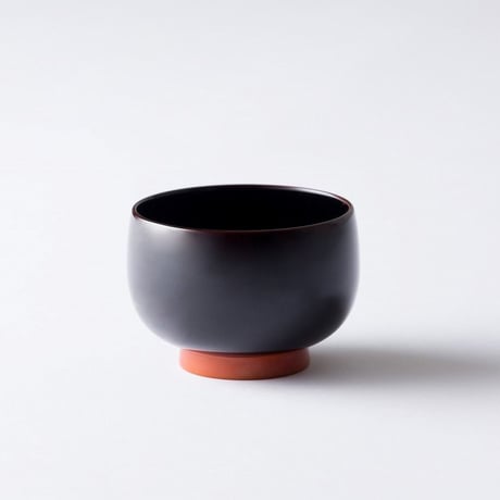 小鉢  溜×オレンジ