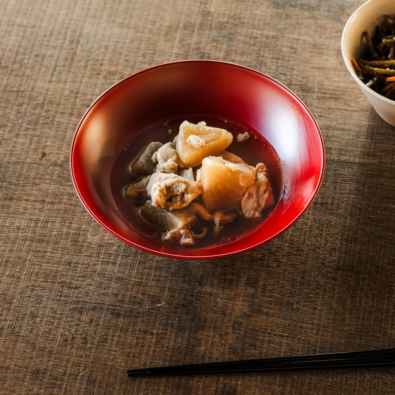 越前硬漆 上弦鉢 朱 | 漆琳堂 オンラインストア