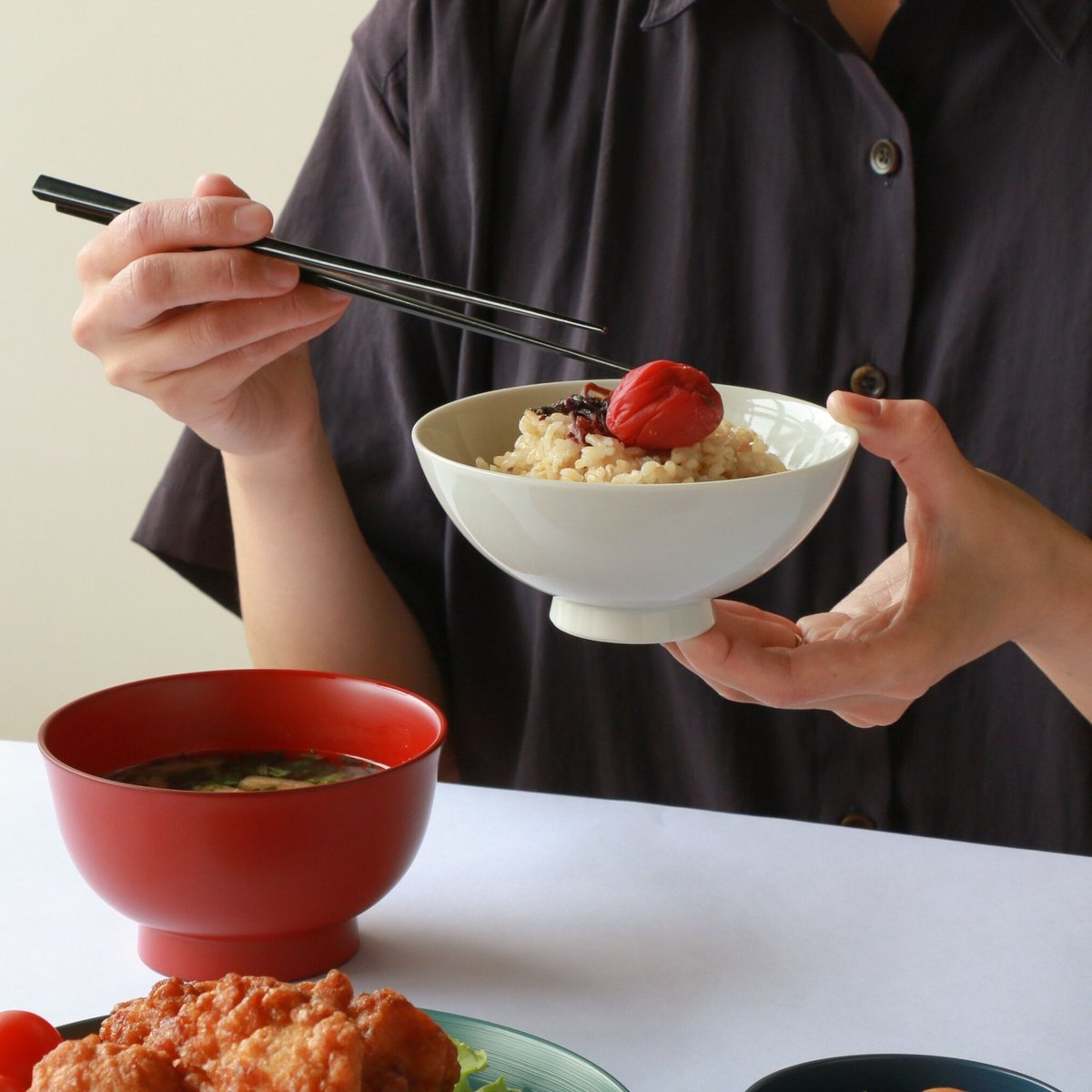 白九谷 / 飯碗M | 漆琳堂 オンラインストア