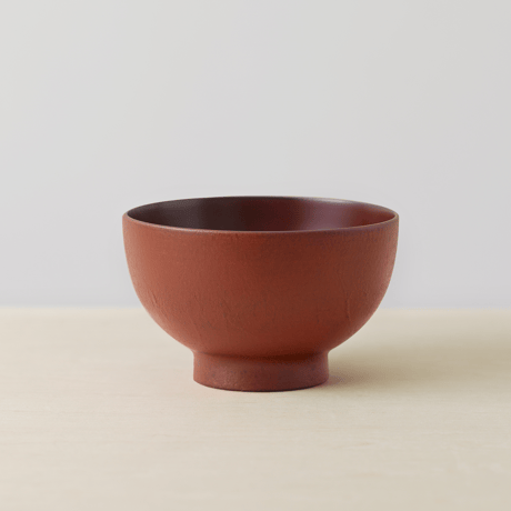 和紙貼り椀　赤