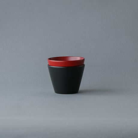 越前硬漆 水月器 黒