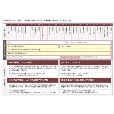 10月の販促施策アイデアシート（PDF）