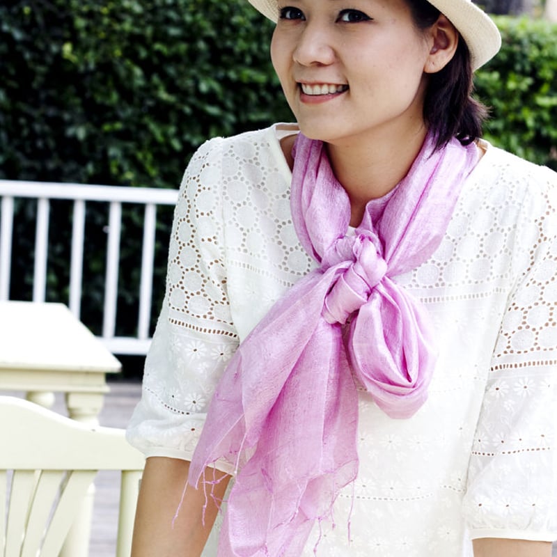 スカーフ】タイシルク100%/スカーフ/ギフト/100% Thai Silk Scarf |