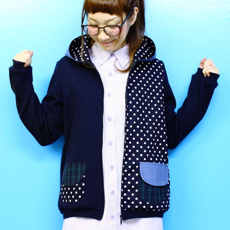 Louis Vuitton 黒 ドット柄 フード付きジャケット Louis Vuitton 黒