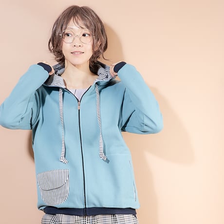 フーディー♡ダスティーブルー