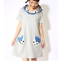 スノウピーのフードワンピース半袖♡はい色