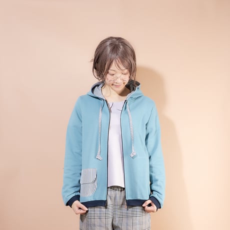 フーディー♡ダスティーブルー