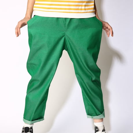 スノウピーのサルエル風パンツ♡カラーデニム