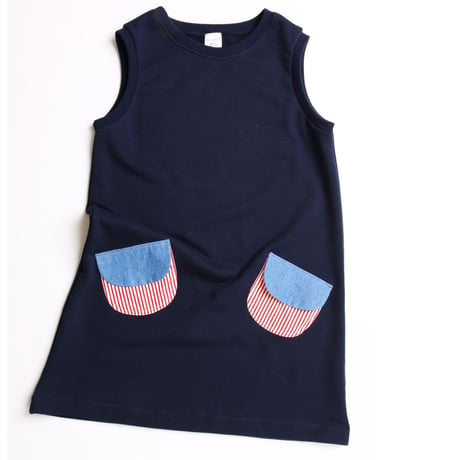 スノウピーのsleevelessワンピース♡ネイビー