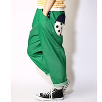 スノウピーのサルエル風パンツ♡カラーデニム