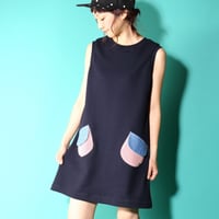 スノウピーのsleevelessワンピース♡ネイビー