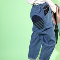 サルエル風デニムパンツ♡ブリーチ