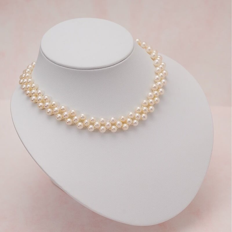 淡水パール編み込みネックレス | luckybluemoon 