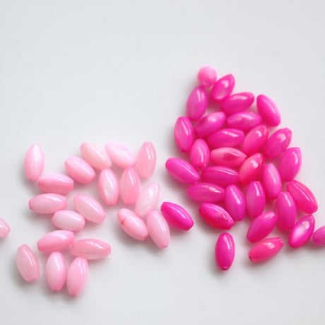ちいさなナツメ型シェルビーズ 30個（ピンク）　7㎜ フランスヴィンテージ