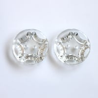 . ガラスボタン18㎜　2個　ドイツヴィンテージ