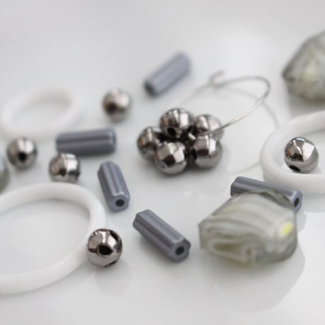 . ガラスリングパーツ20㎜　Mサイズ2個　フランス製1940年代ハンドメイド　2185