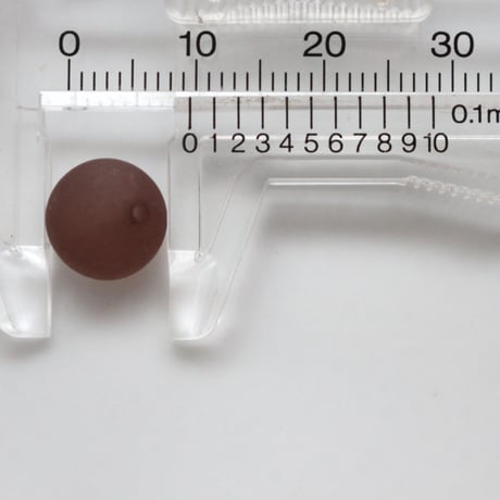 . ラウンドアクリルビーズ 4個（マットブラウン） 10㎜  ヴィンテージ
