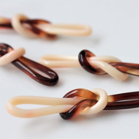 .ノットパーツ46㎜（ivory×brown）ドイツ製ヴィンテージ　126