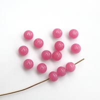 . ちいさなラウンドガラスビーズ（ピンク） 5㎜  14個    チェコヴィンテージ　297