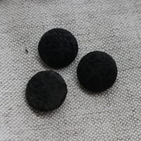 フランスの古い黒いくるみボタン 15㎜ 3個　フランスヴィンテージボタン