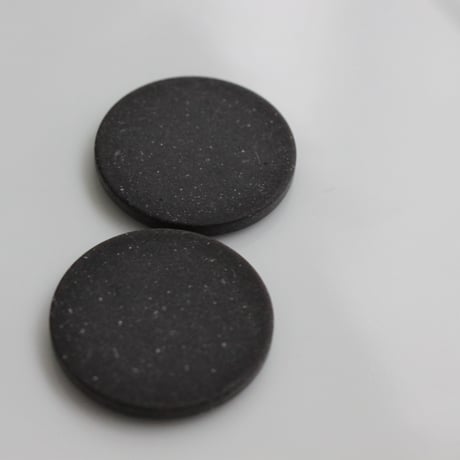 フラットラウンド貼付けパーツ2個（ﾏｯﾄﾌﾞﾗｳﾝ）25㎜　フランスヴィンテージ　763