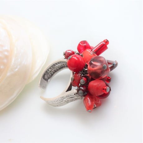 【apéro】リング作成キットHarvest Ring- ＜Rouge-Silver>