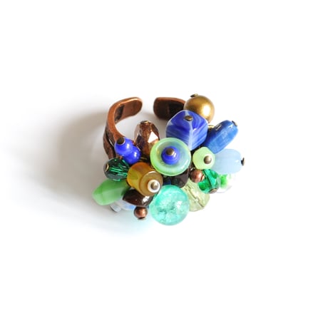 新色　【apéro】リング作成キット Harvest Ring  - <Blue/Green>