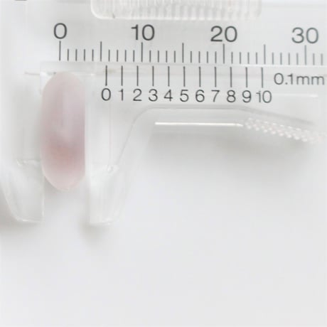 だ円フラットガラスビーズ （レッド）2個　14㎜　フランス現行　2251