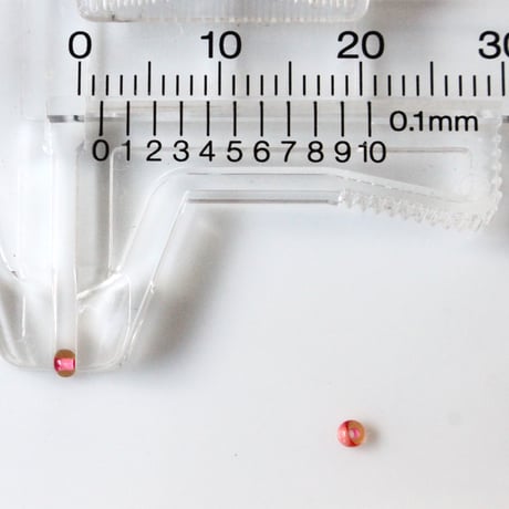 シードビーズ3ｇ (salmon roe)  Ø2㎜　　フランスヴィンテージ　2652