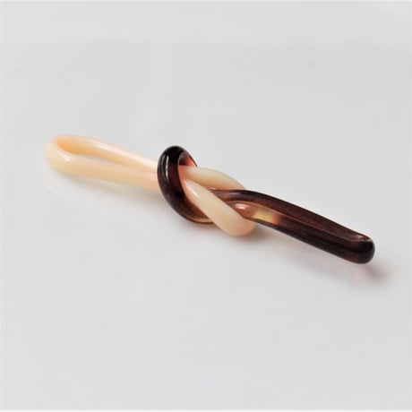 .ノットパーツ46㎜（ivory×brown）ドイツ製ヴィンテージ　126