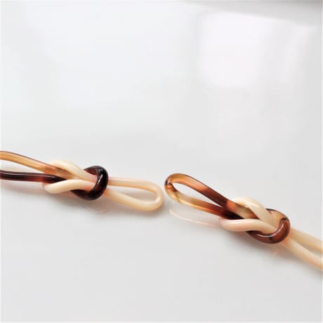 .ノットパーツ46㎜（ivory×brown）ドイツ製ヴィンテージ　126