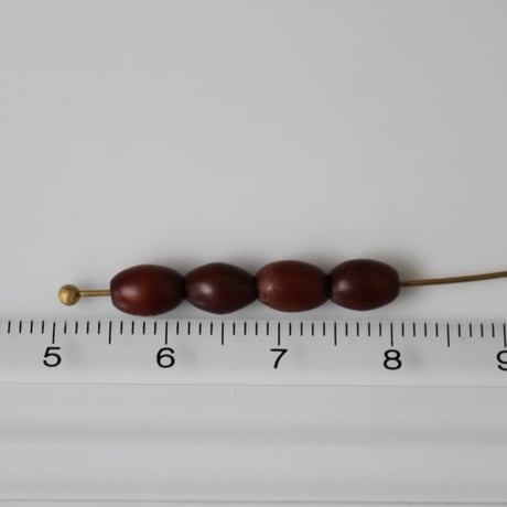 .ちいさなナツメ型ウッドビーズ（ｳｫｰﾙﾅｯﾄ）7㎜ フランスヴィンテージ