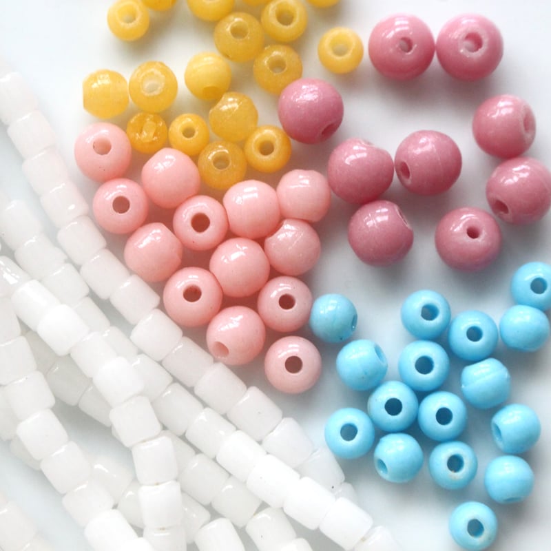 ラウンドビーズ10個 6㎜（ﾋﾟﾝｸ）フランス製 317 | Le manège