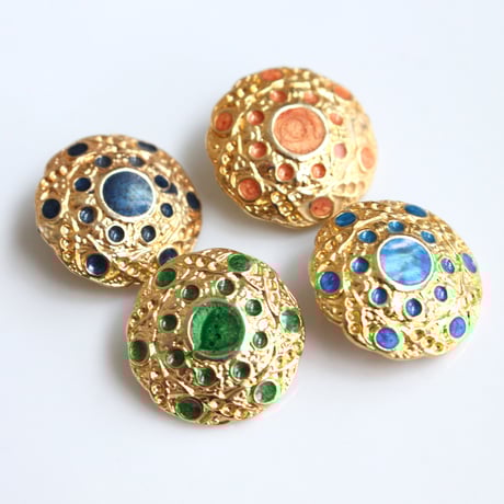 メタルボタン 1個 フランス輸入 アンティーク ヴィンテージ 27ミリ  