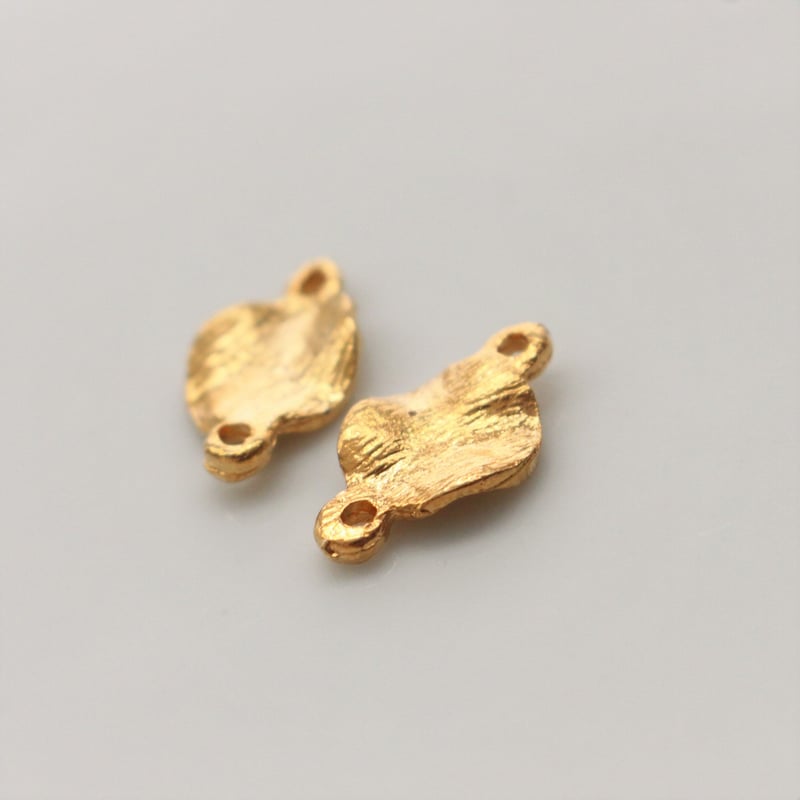 ヴィンテージ金具 メタルパーツ 2個 17㎜ ジョイントパーツ フランス70年代ヴィンテージ