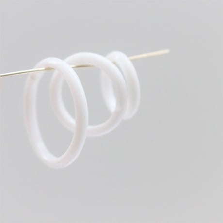 . ガラスリングパーツ20㎜　Mサイズ2個　フランス製1940年代ハンドメイド　2185