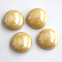 .  木製ラウンド貼付けパーツ2個（パールクリーム）21㎜　フランス製　ヴィンテージ 537