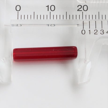 ガラスチューブビーズ （ブルー）4本　20㎜　フランス現行　144