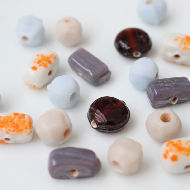 kaos様用・マントルピース ラウンド型マットビーズ4個7㎜（ﾍﾞｰｼﾞｭ） フランス製 233 | Le manège