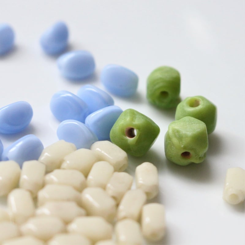 L*O様 正規品】トロールビーズ プリズムビーズ 11色セット オービーズ|F0111～F0117|1X4mm |パステルホワイト,パステル