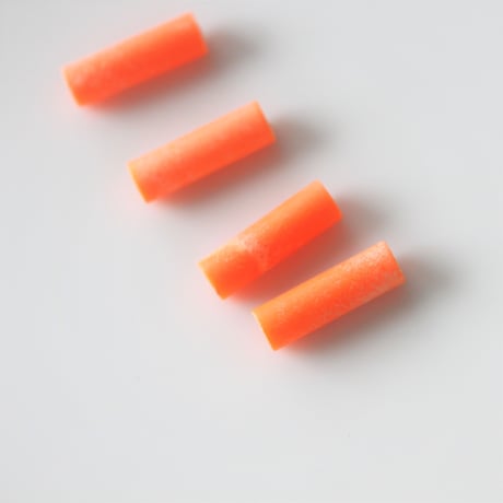 マットチューブビーズ4個セット 16㎜（orange）　フランスヴィンテージ　211