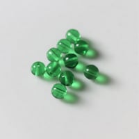 ラウンドビーズ10個（green）5㎜　チェコガラス　426