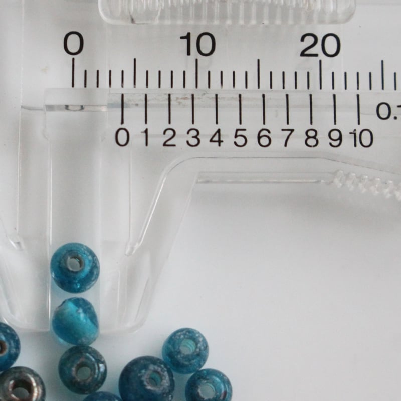 小さなガラスビーズ5g (ブルーmix) 70年代ヴィンテージ インド製